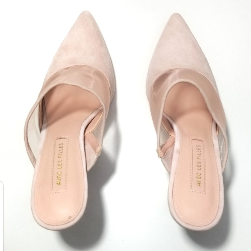 Avec Les Filles Joelle Mules Pink Sz 6.5 NWT…